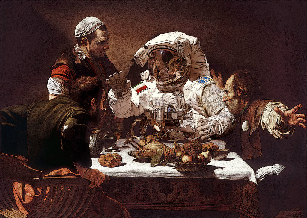 supper at emmaus tomcolbieart